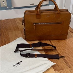 Shinola Leather Bedrock Briefcase